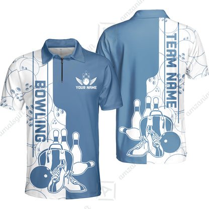Custom Bowling Team Jersey Bowling Shoes Polo Shirts, Bowling Team Uniforms, Personalized Name And Team Name