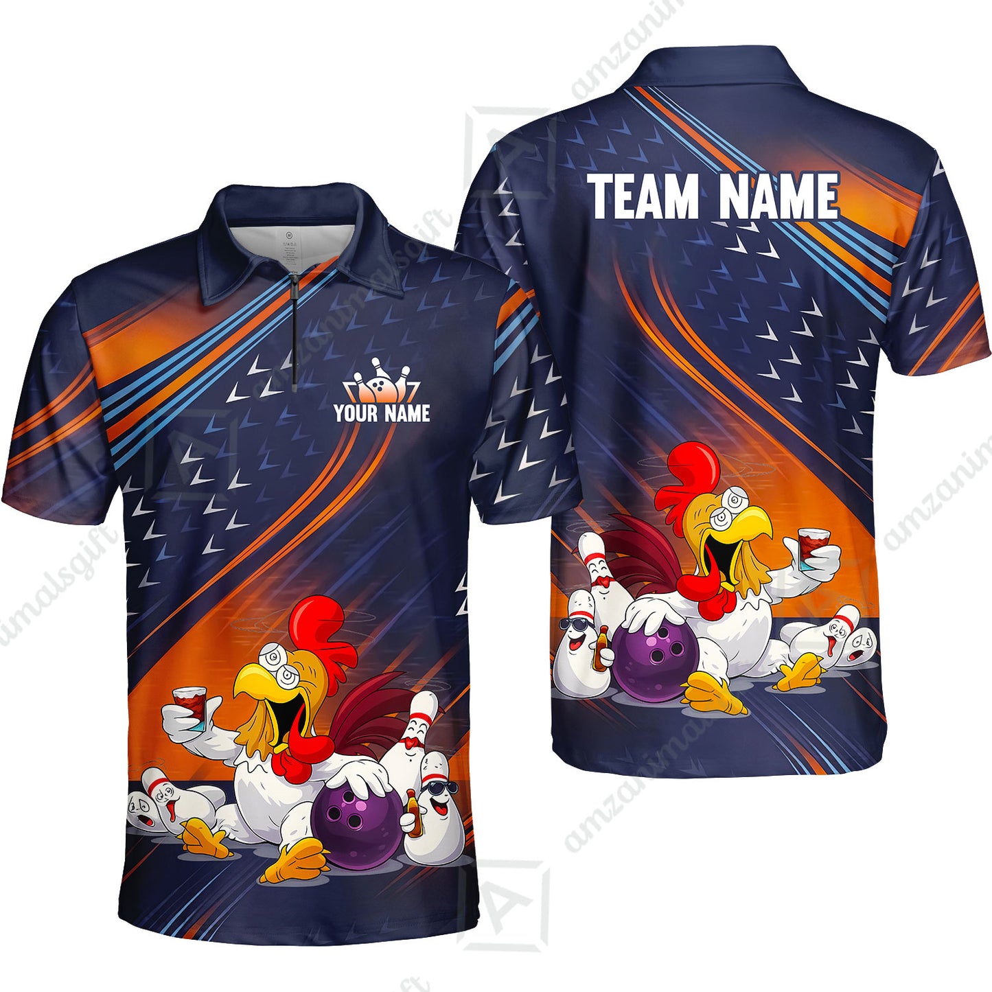 Custom Bowling League Drinking Jersey Polo Shirt, Custom Bowling League Drinking Jersey Team Shirt For Players With Name & Team Name