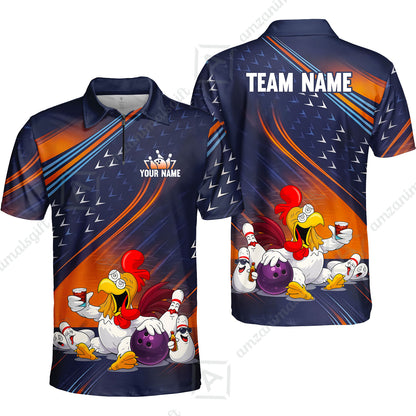 Custom Bowling League Drinking Jersey Polo Shirt, Custom Bowling League Drinking Jersey Team Shirt For Players With Name & Team Name