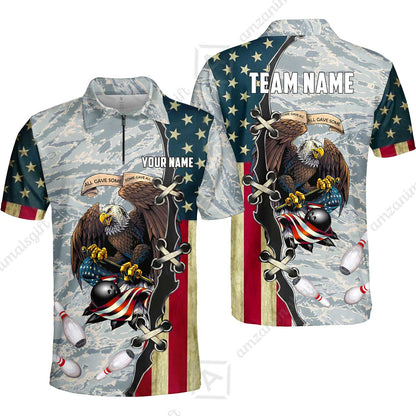 Custom Bowling Jersey Polo Shirt, All Gave Some Bowling, Personalized Name & Team Name