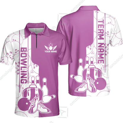 Custom Bowling Team Jersey Bowling Shoes Polo Shirts, Bowling Team Uniforms, Personalized Name And Team Name
