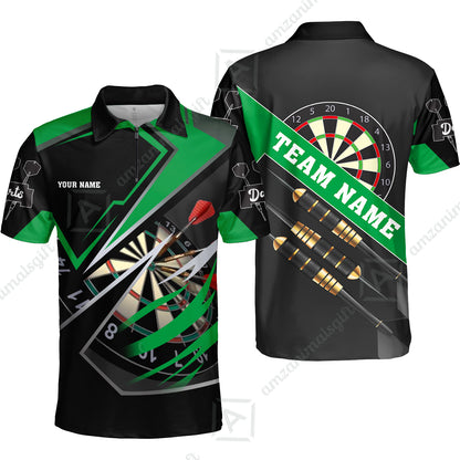 Personalized Darts Men Polo Shirt - Custom Name & Team Name Darts Polo Shirt