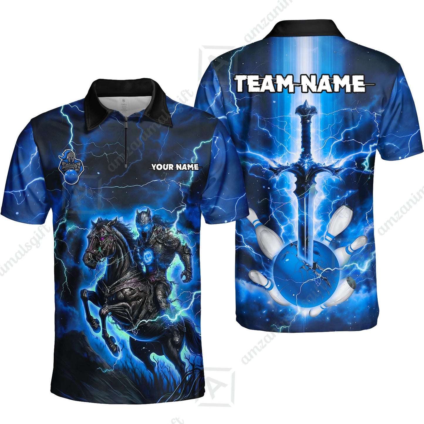Custom Bowling Jersey Polo Shirt, Dark Knight Bowling, Custom Bowling Jersey Team Shirt For Players With Name & Team Name