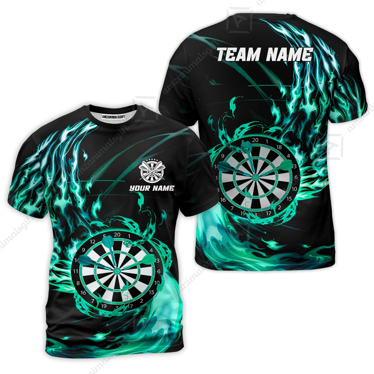 Personalized Darts Hawaiian Shirt - Custom Name & Team Name Darts Purple Fire Polo Shirt For Women, Darts Team, Darts Lover