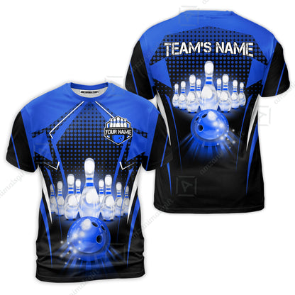 Custom Bowling Team Jerseys Polo Shirts, Bowling uniforms Ball & Pins Multicolor Jersey For Tournament Team Men Women Bowlers