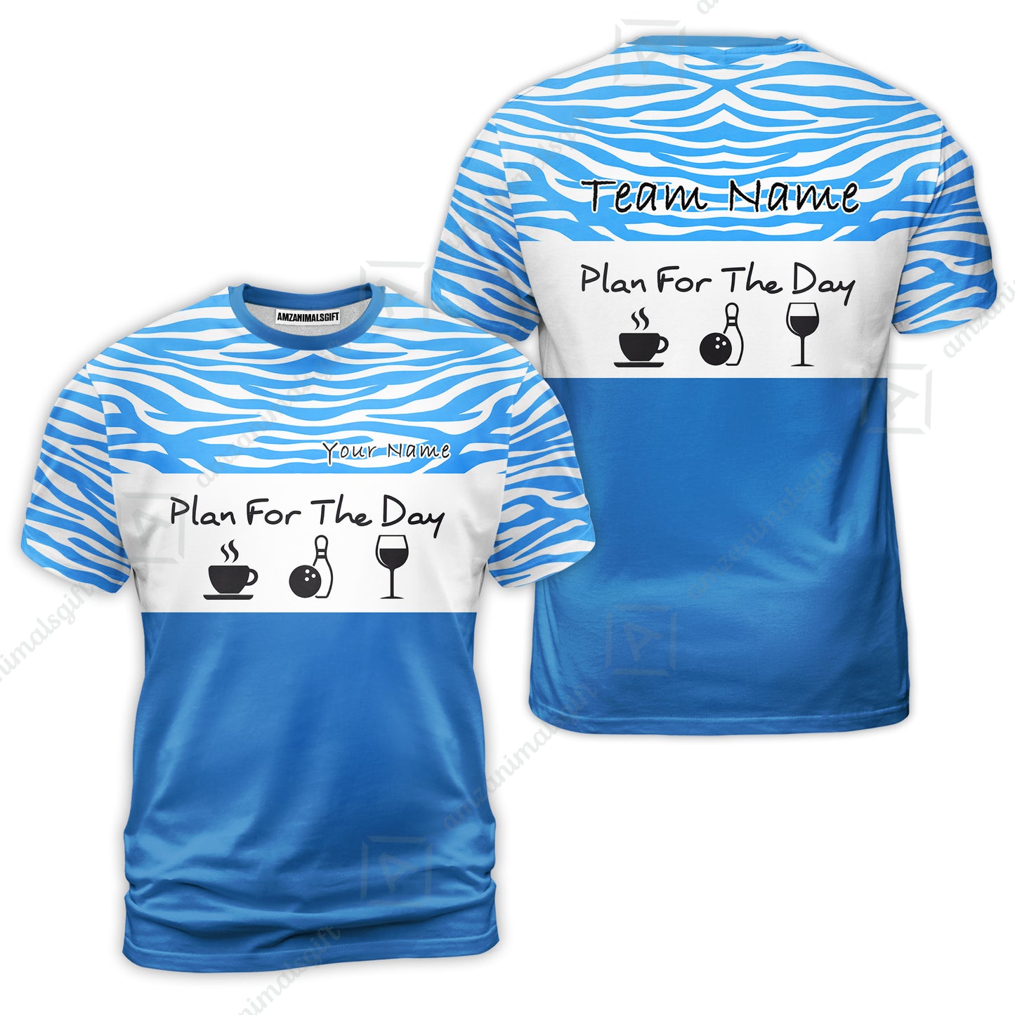 Custom Bowling Jersey Polo Shirt, Pink Zebra Pattern Bowling, Custom Bowling Jersey Team Shirt For Players With Name & Team Name
