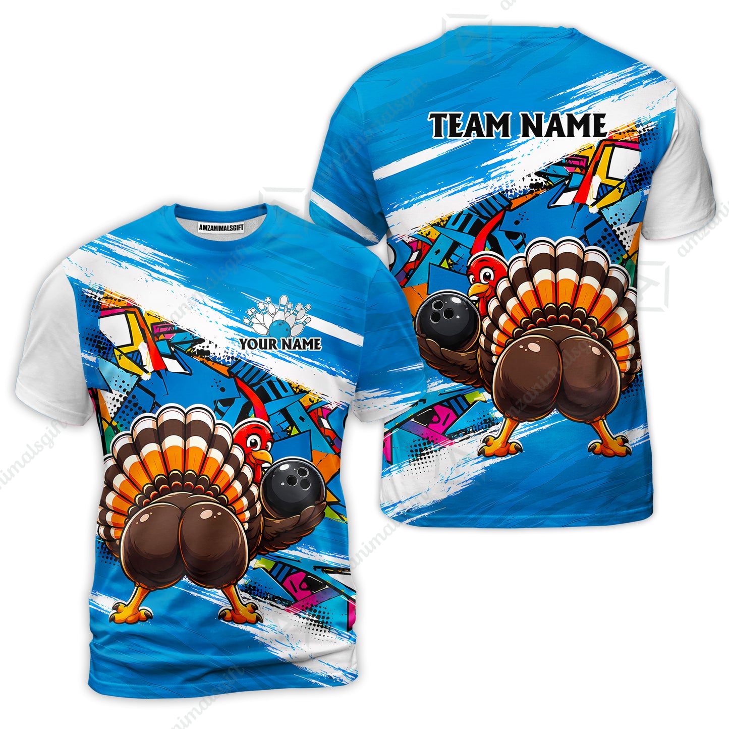 Custom Bowling Jersey Polo Shirt, Turkey Bowling, Personalized Name And Team Name