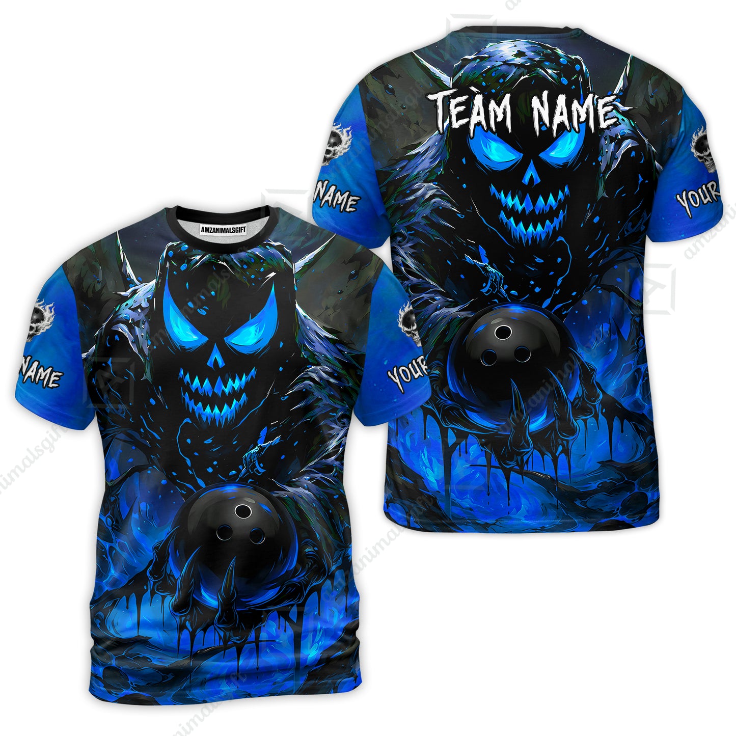 Custom Bowling Jersey Polo Shirt, Hellfire Strike, Custom Bowling Jersey Team Shirt For Players With Name & Team Name
