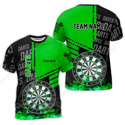 Custom Fire Darts Men Polo Team Shirts, Custom Darts League Team Jersey Polo , Custom Darts Team Jerseys Uniform