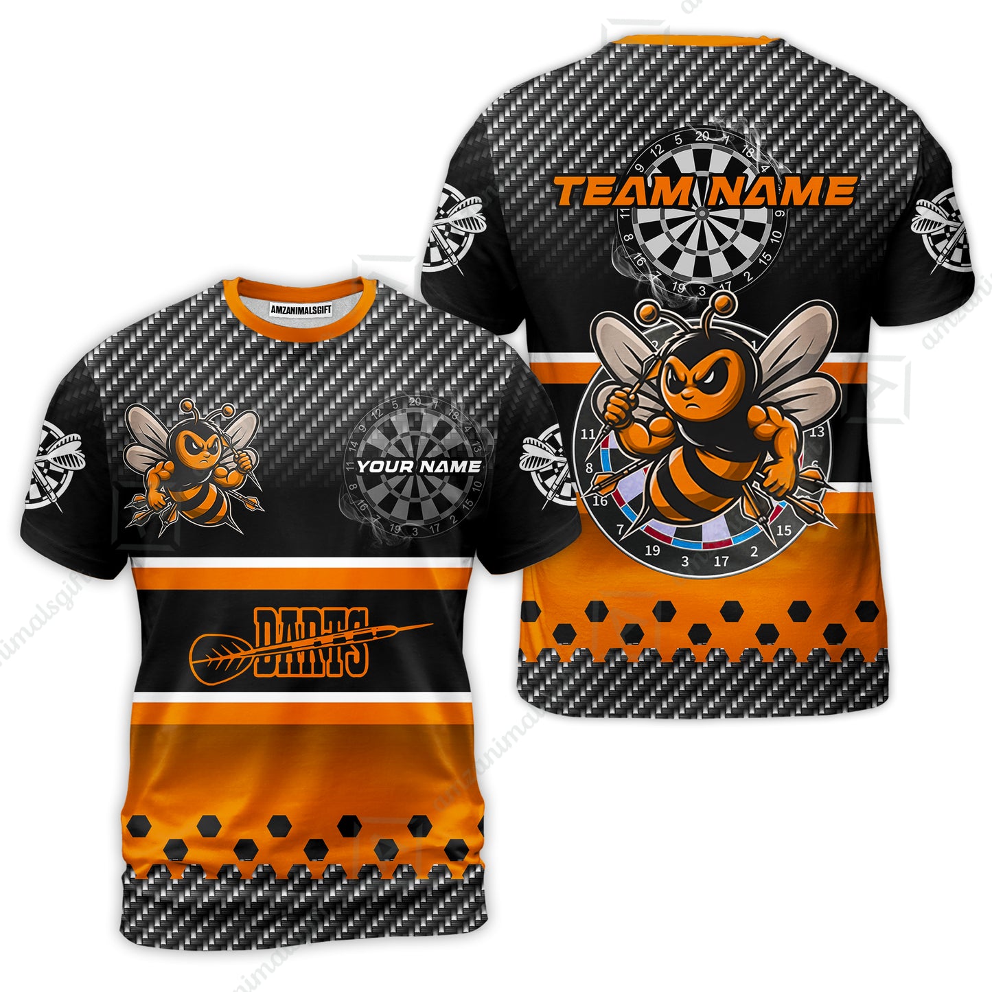 Custom Funny Bee Darts Unisex Polo Team Shirts, Custom Team League Darts Jersey Polo , Custom Darts Team Jerseys Uniform