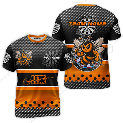 Custom Funny Bee Darts Unisex Polo Team Shirts, Custom Team League Darts Jersey Polo , Custom Darts Team Jerseys Uniform