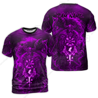 Customized Bowling Unisex Polo Shirt, Bowling Viking Man and Wolf, Bowling Uniform - Personalized Name And Team Name