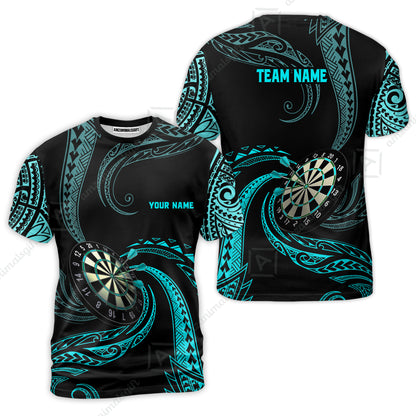 Custom Roll Tribal Darts Team Men Polo Shirts, Darts uniforms Roll Tribal Darts Personalized Name And Team Name