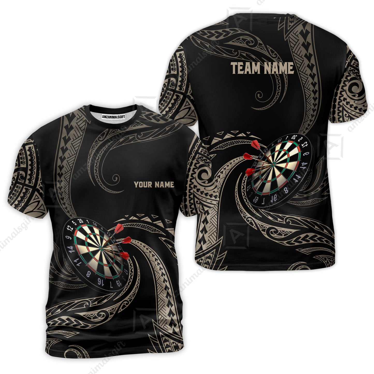 Custom Roll Tribal Darts Team Men Polo Shirts, Darts uniforms Roll Tribal Darts Personalized Name And Team Name