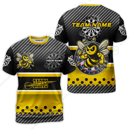 Custom Funny Bee Darts Unisex Polo Team Shirts, Custom Team League Darts Jersey Polo , Custom Darts Team Jerseys Uniform
