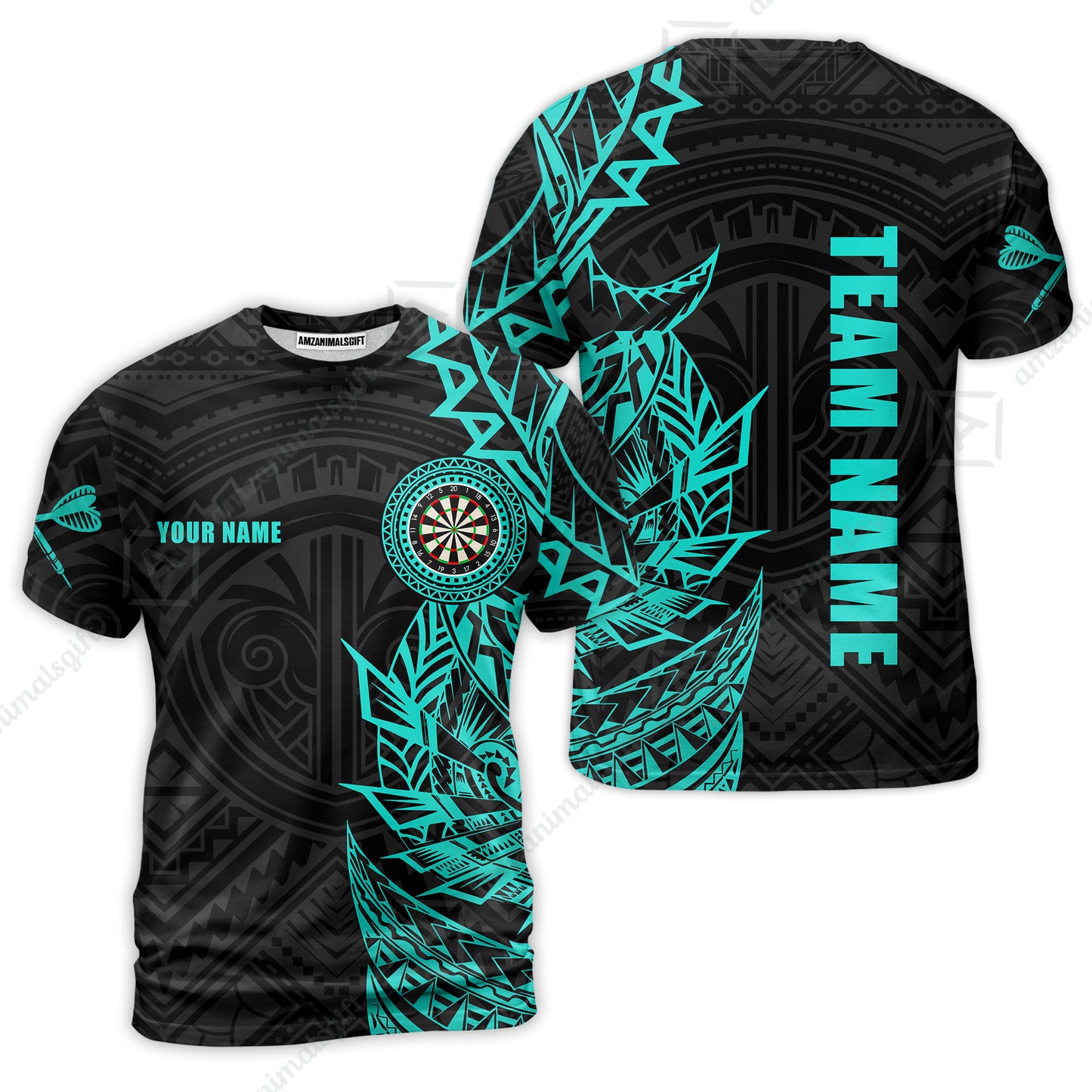 Custom Tribal Darts Team Men Polo Shirts, Darts uniforms Tribal Darts Personalized Name And Team Name
