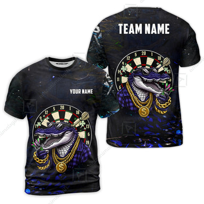 Custom Darts Team Jersey, Personalized Alligator Dart Jersey Shirt For Players With Name & Team Name
