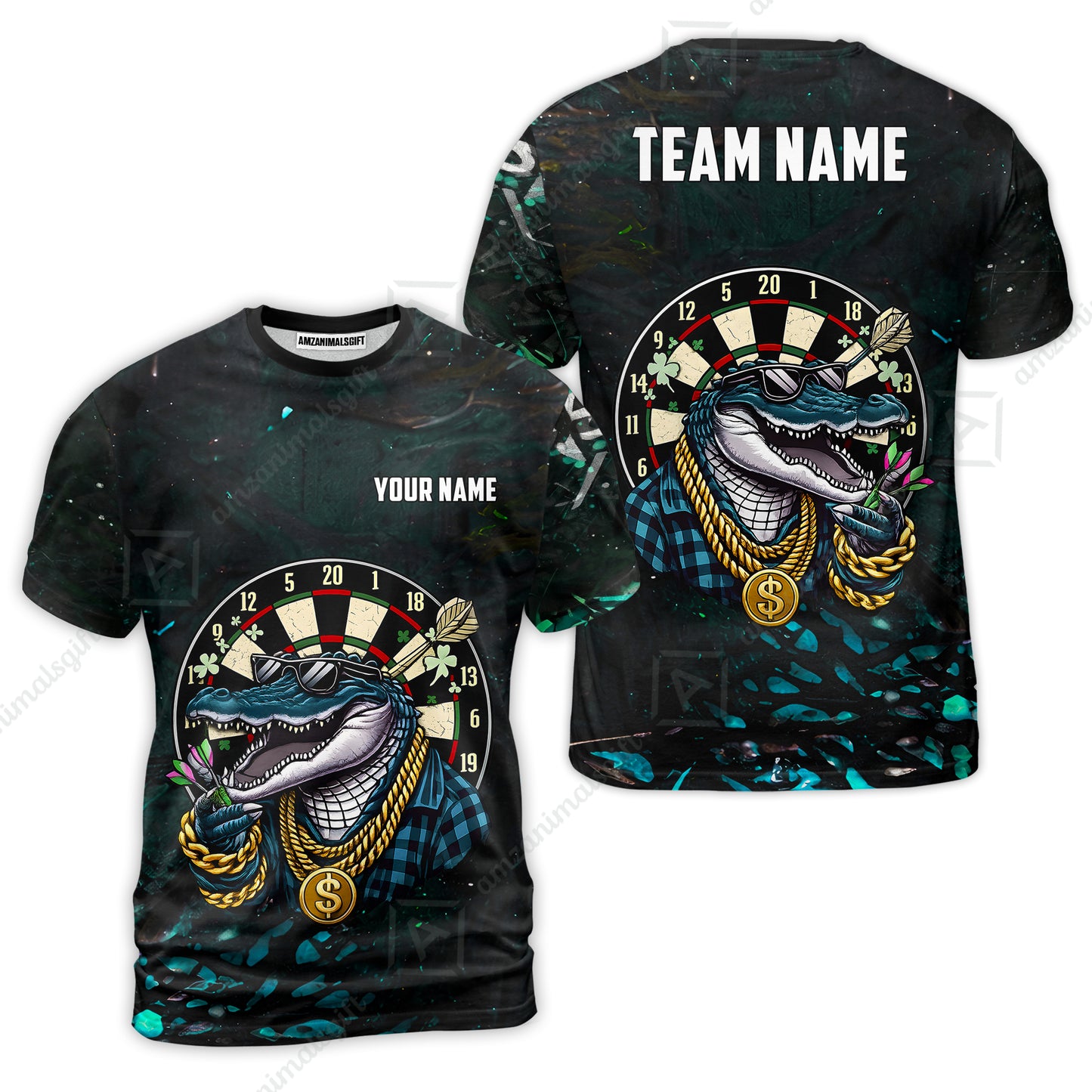 Custom Darts Team Jersey, Personalized Alligator Dart Jersey Shirt For Players With Name & Team Name