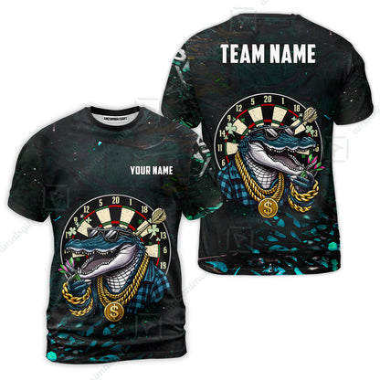Custom Darts Team Jersey, Personalized Alligator Dart Jersey Shirt For Players With Name & Team Name