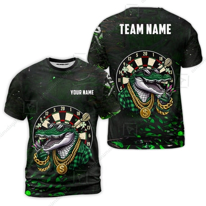 Custom Darts Team Jersey, Personalized Alligator Dart Jersey Shirt For Players With Name & Team Name