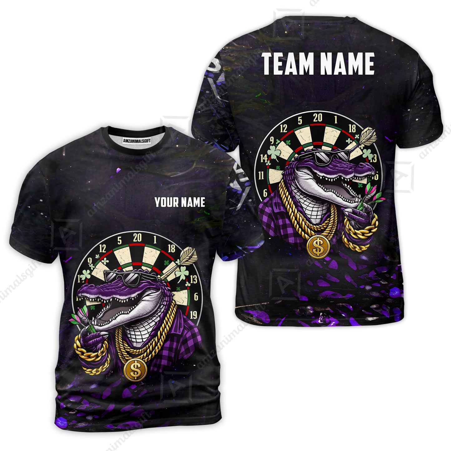 Custom Darts Team Jersey, Personalized Alligator Dart Jersey Shirt For Players With Name & Team Name