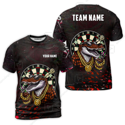 Custom Darts Team Jersey, Personalized Alligator Dart Jersey Shirt For Players With Name & Team Name