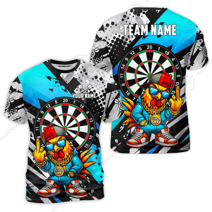 Custom Darts Team Jersey, Personalized Street Rebel Rooster Darts Polo Shirt For Players With Name & Team Name