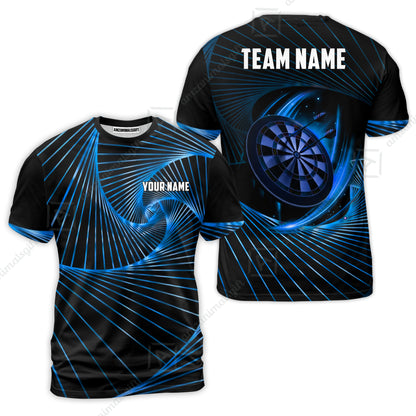 Custom Darts Team Jersey, Personalized Dark Flame Dart Polo Shirt For Players With Name & Team Name