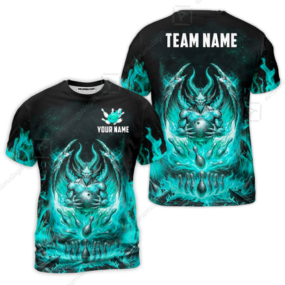 Custom Hellfire Bowling Jersey Polo Shirt, Custom Hellfire Bowling Jersey Team Shirt For Players With Name & Team Name