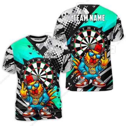 Custom Darts Team Jersey, Personalized Street Rebel Rooster Darts Polo Shirt For Players With Name & Team Name