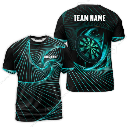 Custom Darts Team Jersey, Personalized Dark Flame Dart Polo Shirt For Players With Name & Team Name