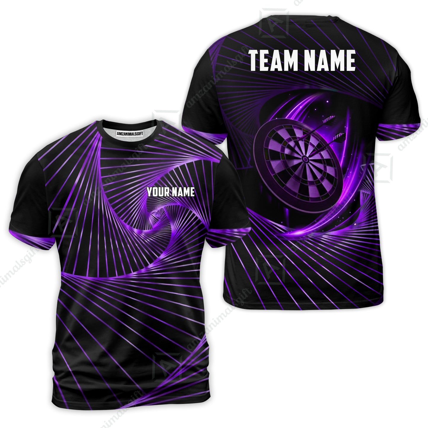 Custom Darts Team Jersey, Personalized Dark Flame Dart Polo Shirt For Players With Name & Team Name