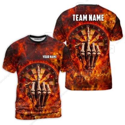 Custom Darts Team Jersey, Personalized Reaper Bullseye Dart Polo Shirt For Players With Name & Team Name