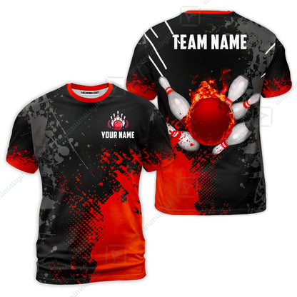 Custom Bowling Jersey Polo Shirt, Fire Ball Bowling, Custom Bowling Jersey Team Shirt For Players With Name & Team Name