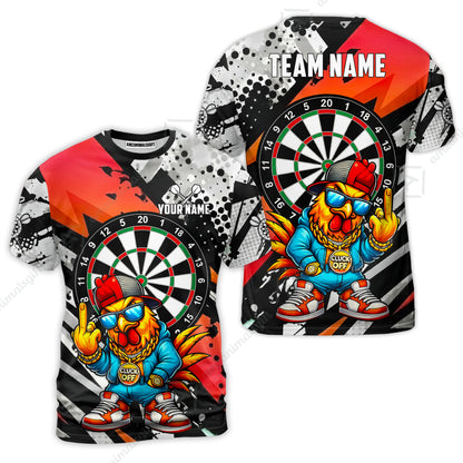 Custom Darts Team Jersey, Personalized Street Rebel Rooster Darts Polo Shirt For Players With Name & Team Name