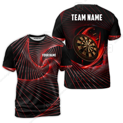 Custom Darts Team Jersey, Personalized Dark Flame Dart Polo Shirt For Players With Name & Team Name