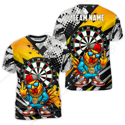 Custom Darts Team Jersey, Personalized Street Rebel Rooster Darts Polo Shirt For Players With Name & Team Name