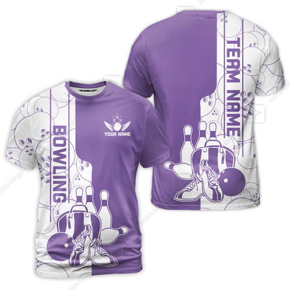 Custom Bowling Team Jersey Bowling Shoes Polo Shirts, Bowling Team Uniforms, Personalized Name And Team Name