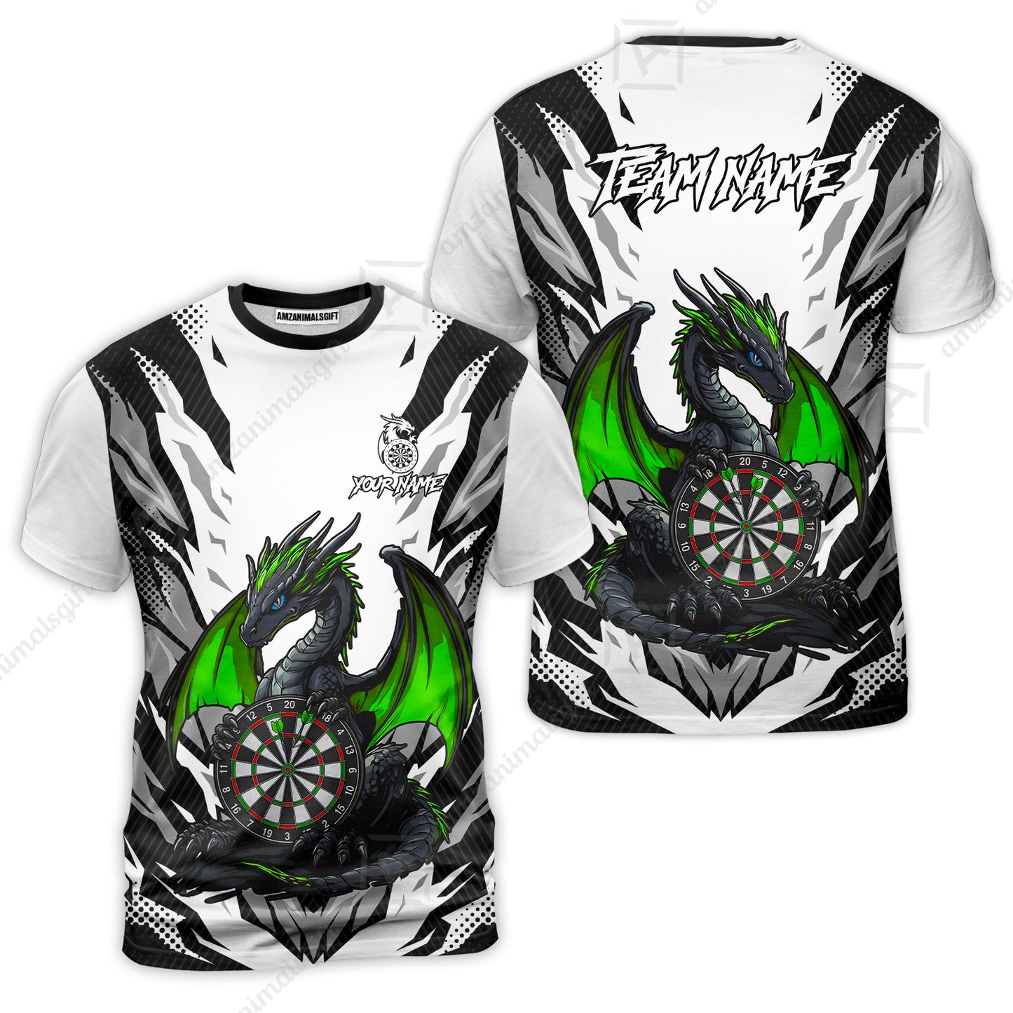 Custom Darts Team Jersey, Personalized Fantasy Dragon Dart Polo Shirt For Players With Name & Team Name