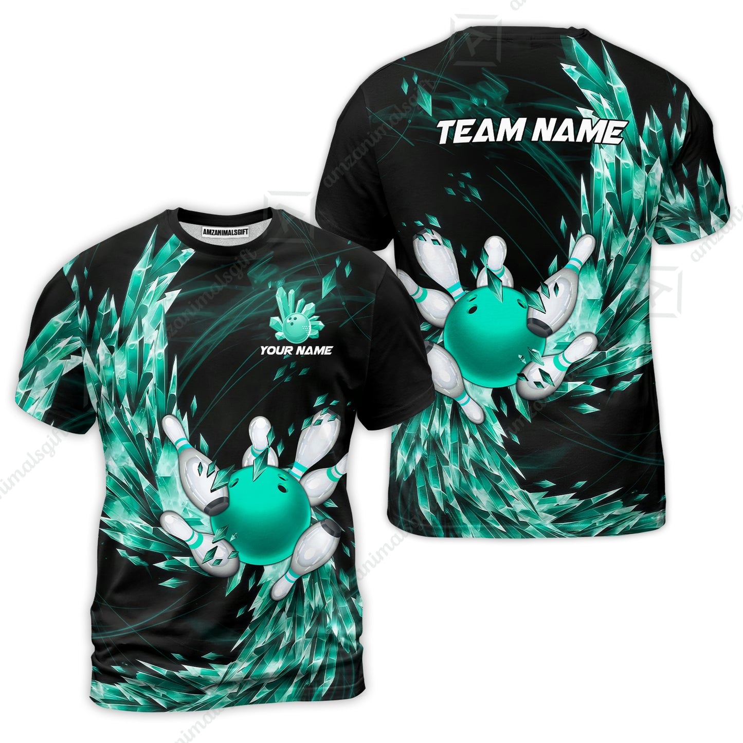 Custom Bowling Jersey Polo Shirt, Crystal Explosion Bowling Custom Bowling Jersey Team Shirt For Players With Name & Team Name