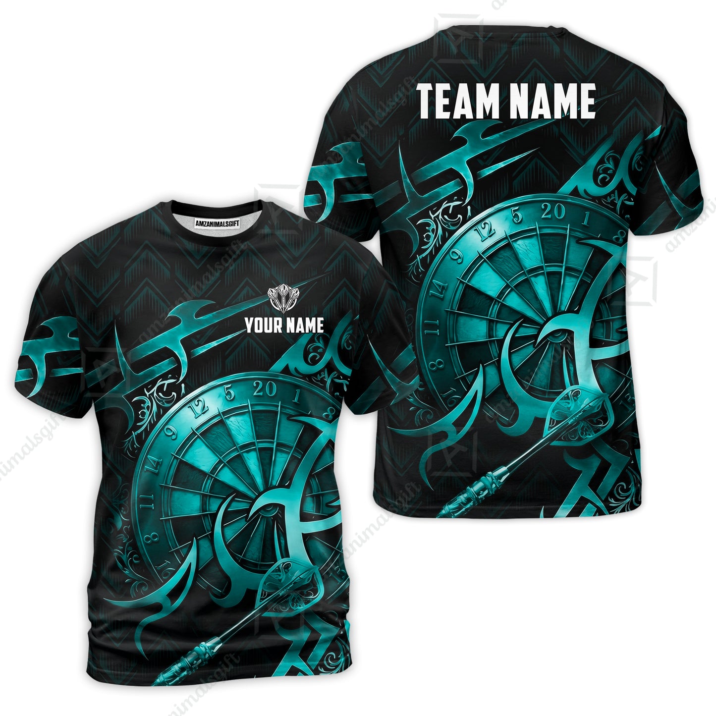 Custom Darts Jersey Polo Shirt, Tribal Darts & Mechanical Inferno, Custom Dart Jersey Team Shirt For Players With Name & Team Name