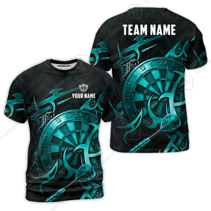 Custom Darts Jersey Polo Shirt, Tribal Darts & Mechanical Inferno, Custom Dart Jersey Team Shirt For Players With Name & Team Name