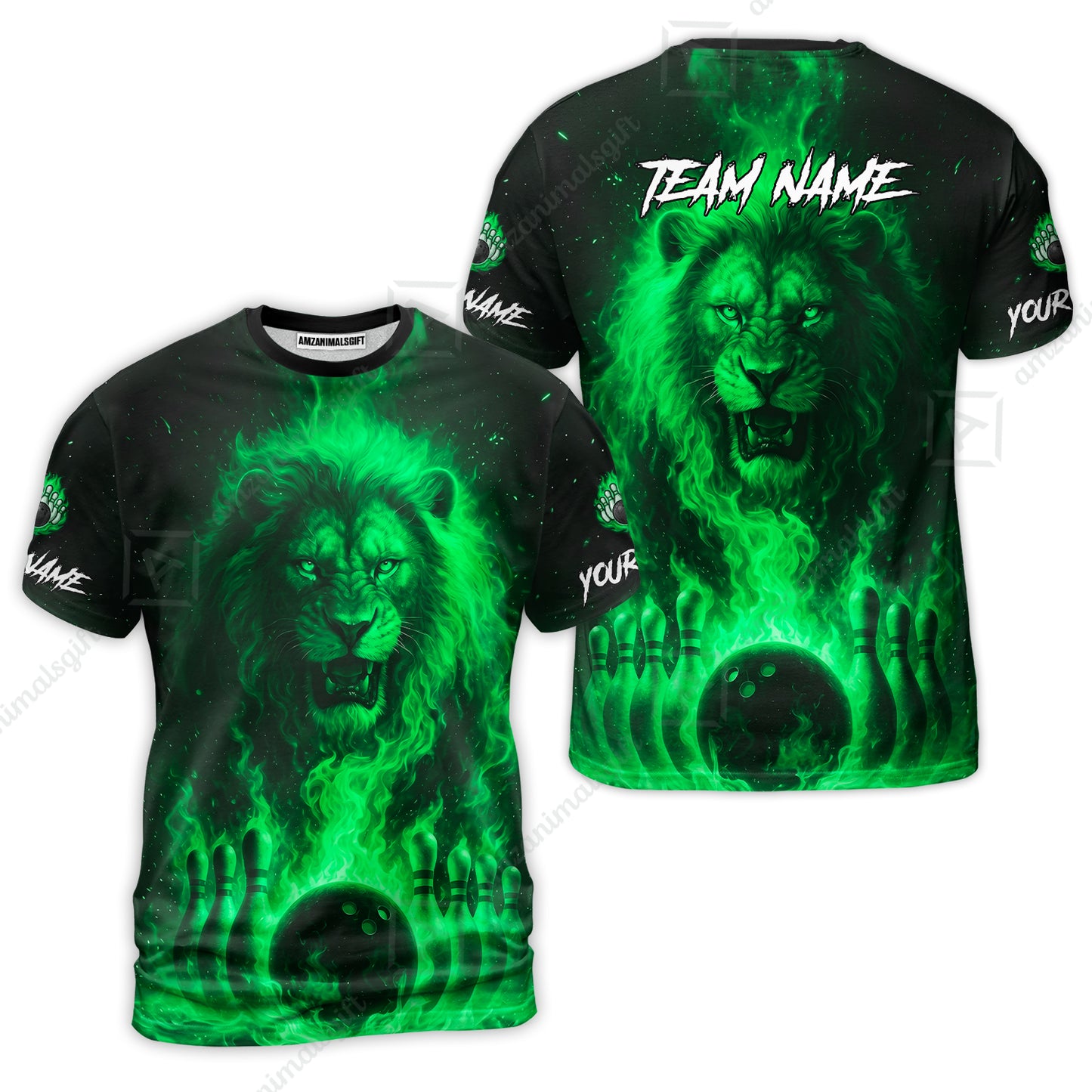 Custom Bowling Jersey Polo Shirt, Bowling Lion Of The Savannah, Custom Bowling Jersey Team Shirt For Players With Name & Team Name