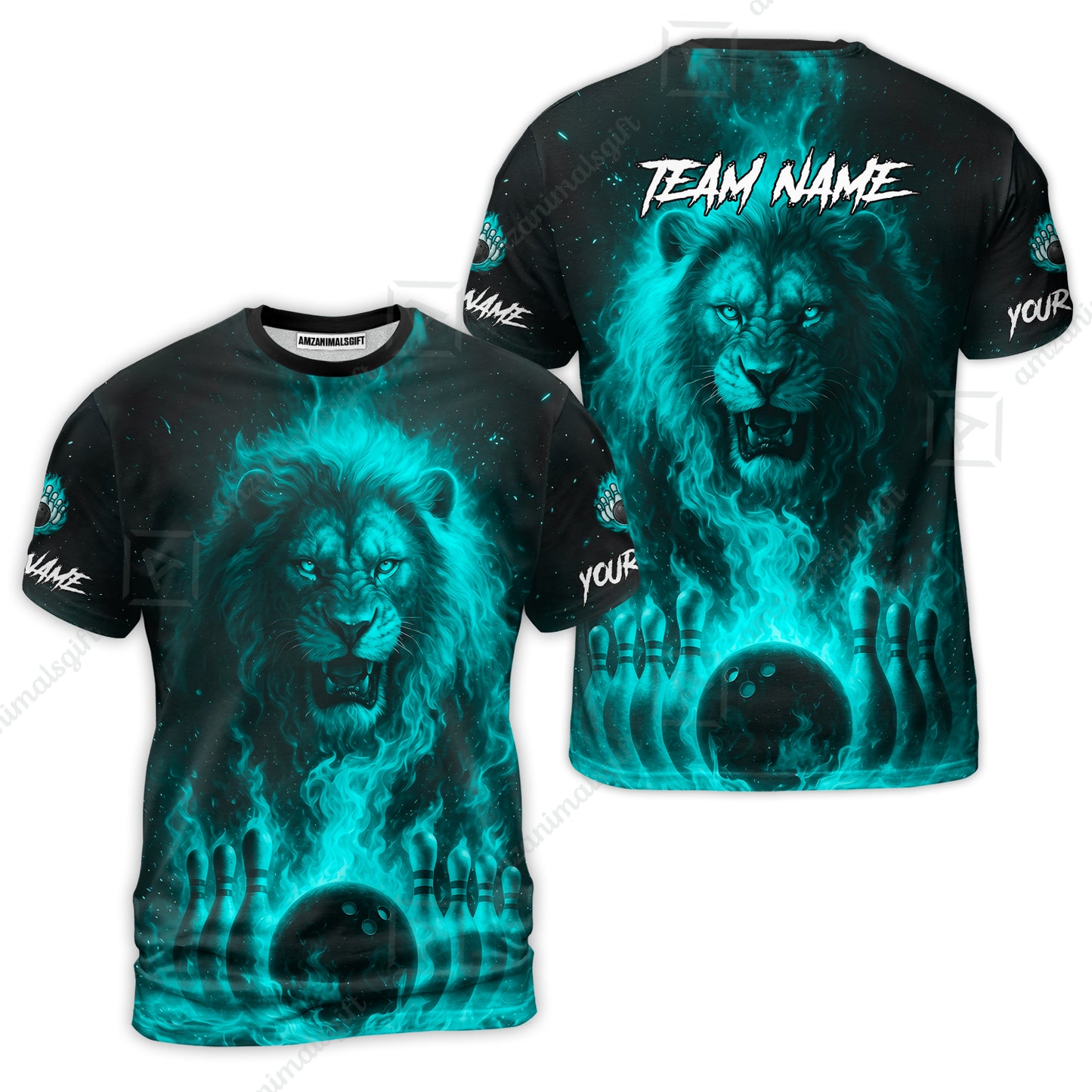 Custom Bowling Jersey Polo Shirt, Bowling Lion Of The Savannah, Custom Bowling Jersey Team Shirt For Players With Name & Team Name