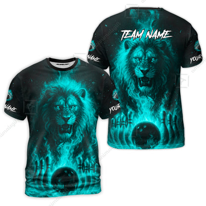 Custom Bowling Jersey Polo Shirt, Bowling Lion Of The Savannah, Custom Bowling Jersey Team Shirt For Players With Name & Team Name