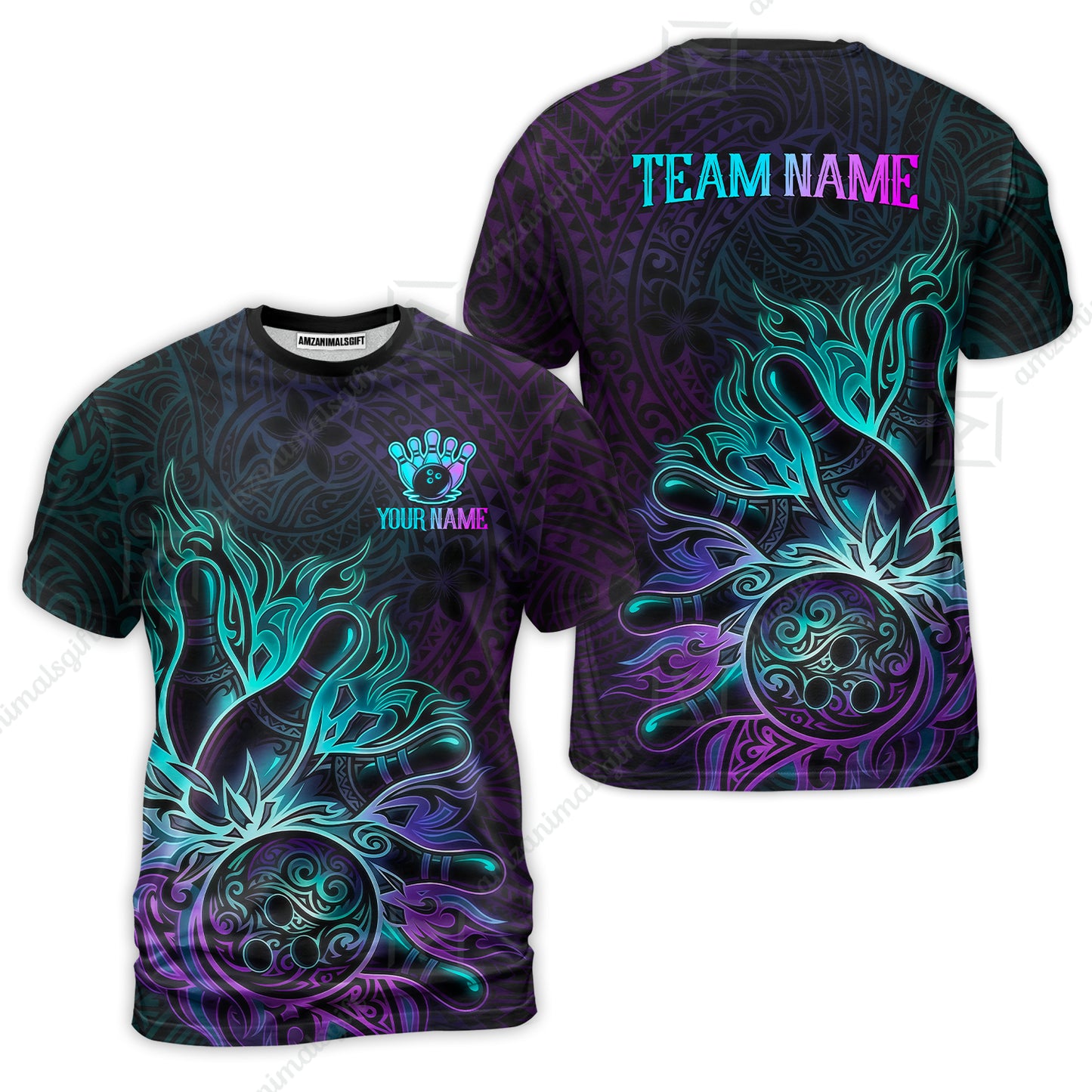 Custom Bowling Jersey Polo Shirt, Maori Tattoo Bowling, Custom Bowling Jersey Team Shirt For Players With Name & Team Name