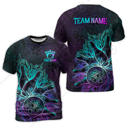 Custom Bowling Jersey Polo Shirt, Maori Tattoo Bowling, Custom Bowling Jersey Team Shirt For Players With Name & Team Name