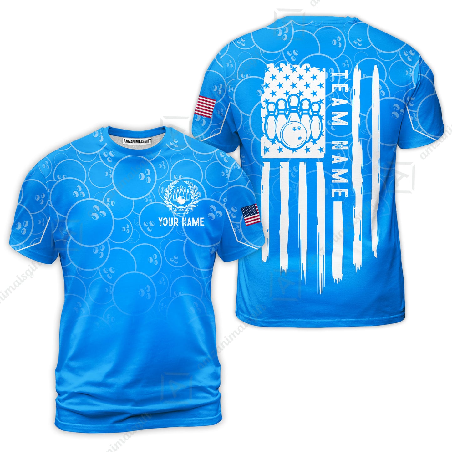 Custom Bowling Jersey Polo Shirt, Vibrant Kelly Ball Pattern Flag, Custom Bowling Jersey Team Shirt For Players With Name and Team Name
