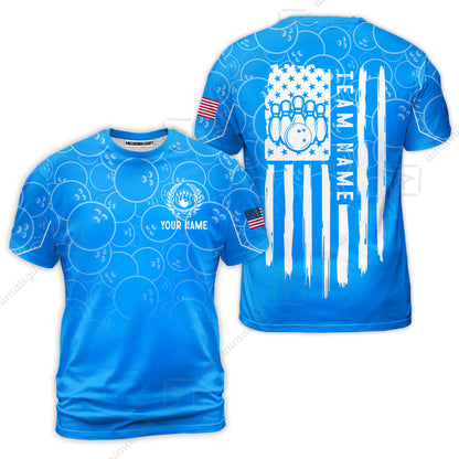 Custom Bowling Jersey Polo Shirt, Vibrant Kelly Ball Pattern Flag, Custom Bowling Jersey Team Shirt For Players With Name and Team Name