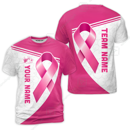 Custom Bowling Jersey Polo Shirt, Bowling Awareness Ribbon, Personalized Name And Team Name